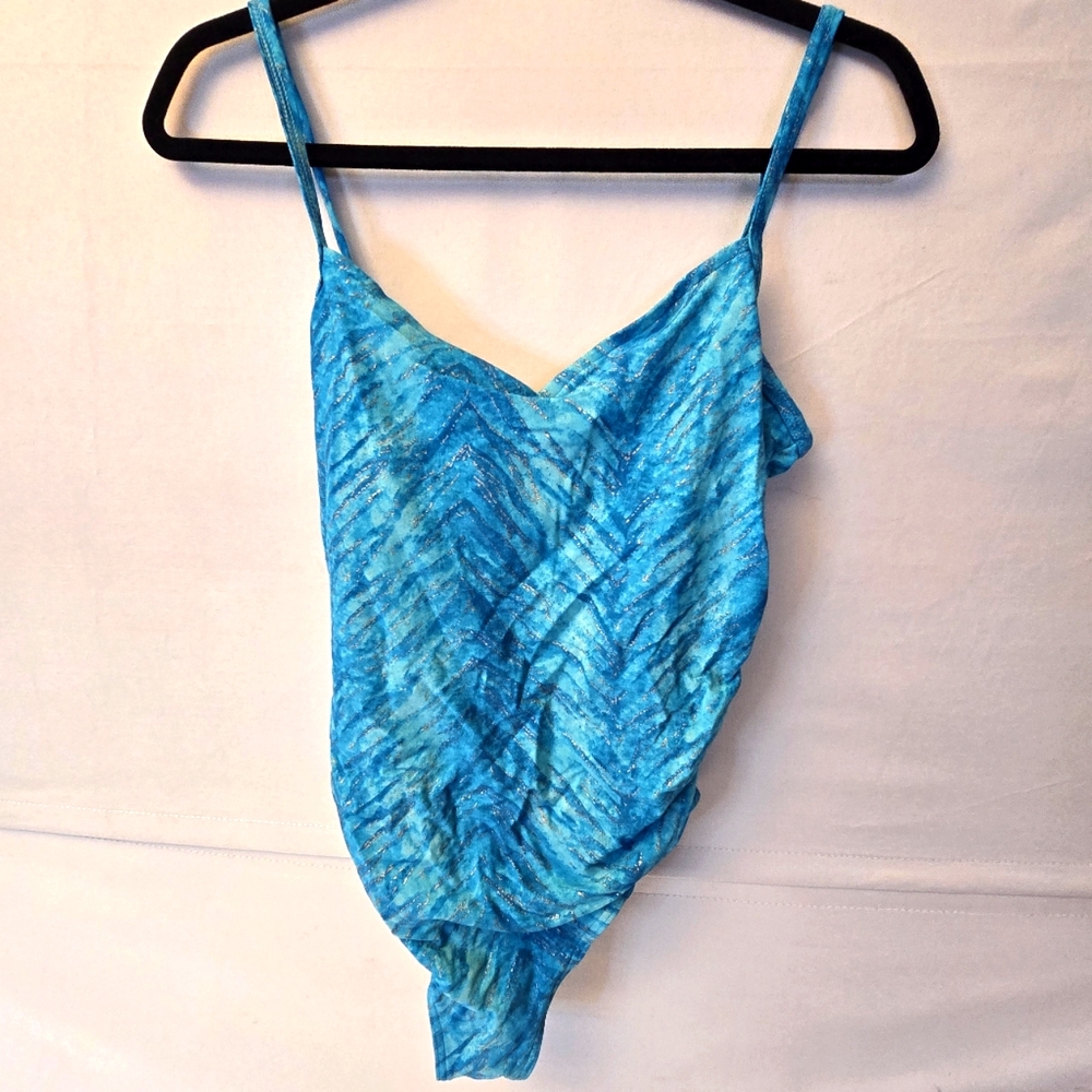 Krista swimsuit, Size 14 Aqua, sparkly